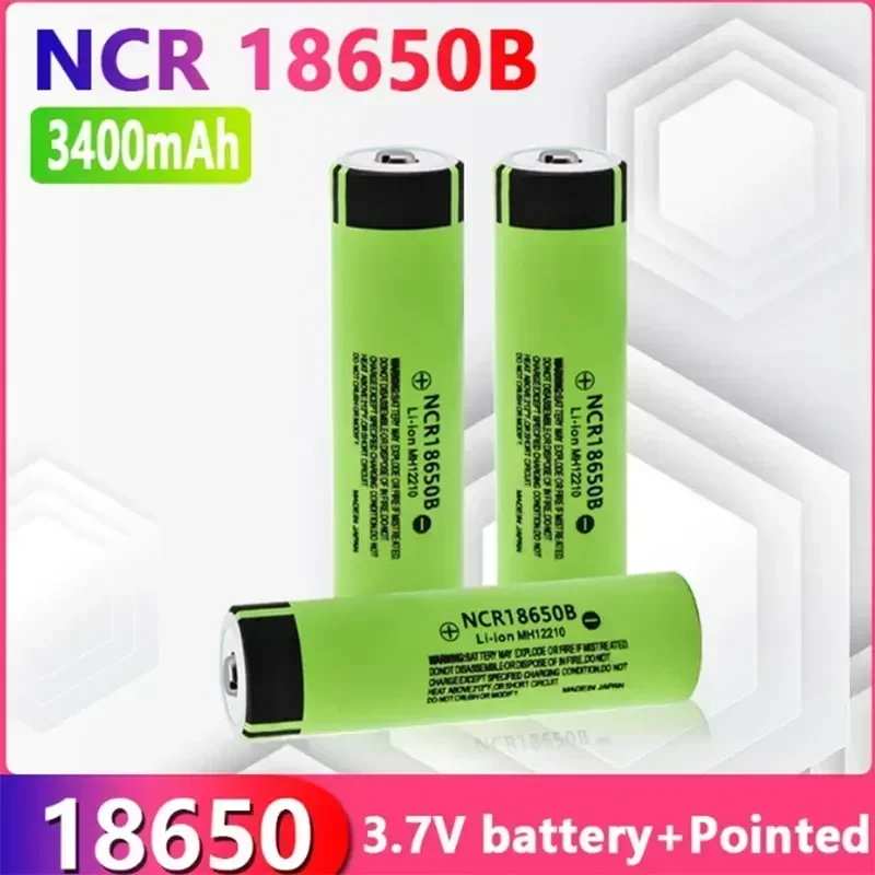 original 100% NCR 18650b 3.7v 3400mah batterie au lithium rechargeable pour lampe de poche Panasonic, nouveau 18650