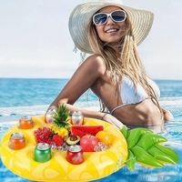 Inflatable Pineapple Ice Bucket Drink Holder Porous Beverage Tray Party Summer Pool Birthday Party Decoration Ice Bucket