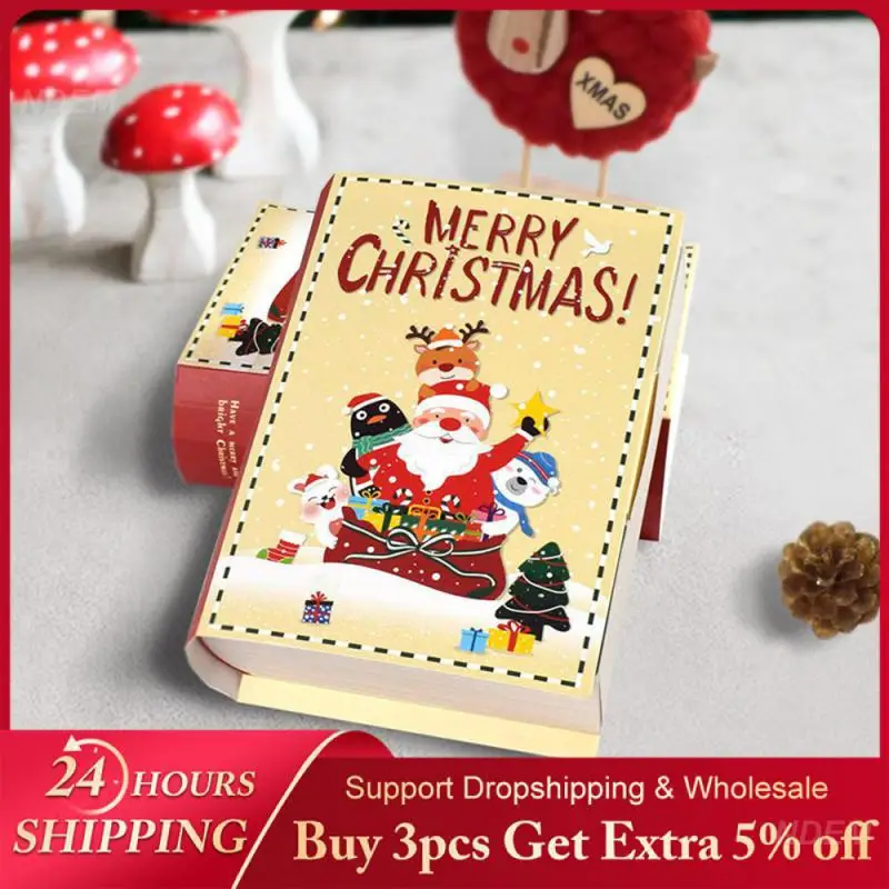 Santa Cracker Box Decoration Festival Exquisite Mouth-watering Candy Varieties Holiday Gifts Best Selling Book-shaped Candy Box