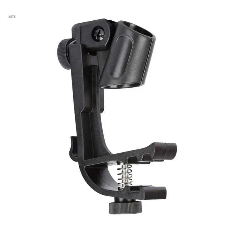 Microphone Stand Mic Clamp Holder Adjustable Clip On Drum for Rim Shock Mount Dropship