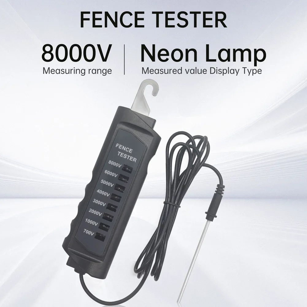 Electric Fence Tester 700-8000V Electronic Fence Pulse Voltage Detector Ultimate Safety Suitable for Horse Enthusiasts Dairy
