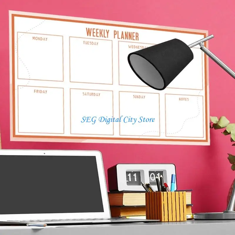 U75B 2Pcs Erasable Fridge Weekly Planner PVC Whiteboard Chore Chart Board For Kitchen