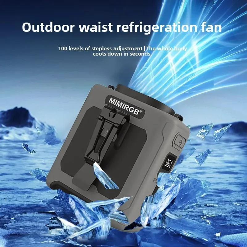 

Портативный уличный поясной вентилятор 10000 мАч, подвесной на шею, сильный ветер со светодиодной подсветкой Power Bank для экстренных видов спорта, работы на открытом воздухе
