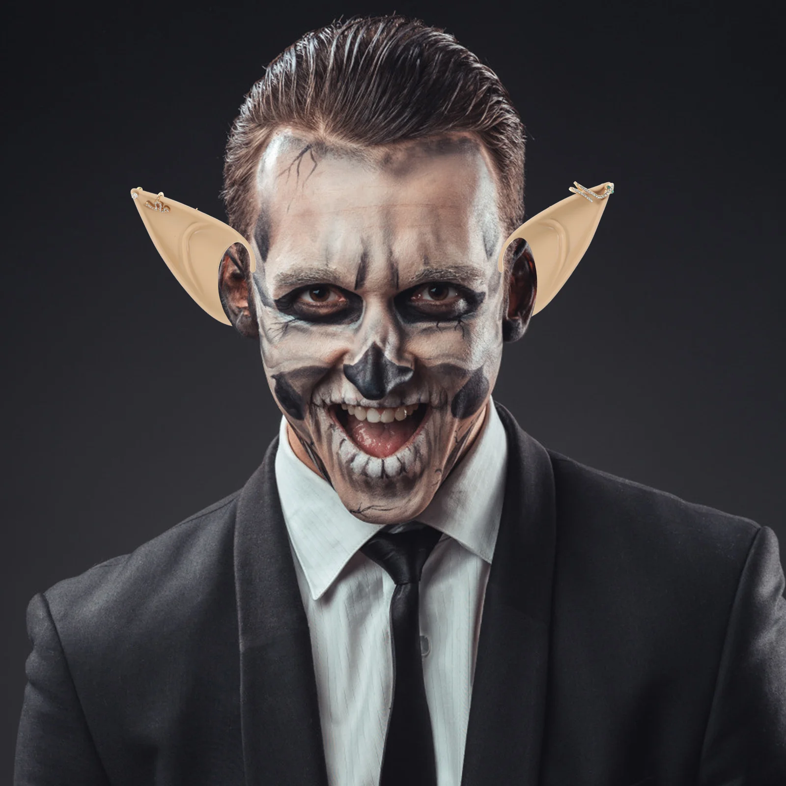 1 par de accesorios de disfraz de Cosplay con orejas de hada, diseño realista reutilizable para Halloween, vestido de fiesta de Carnaval, accesorios para mujer