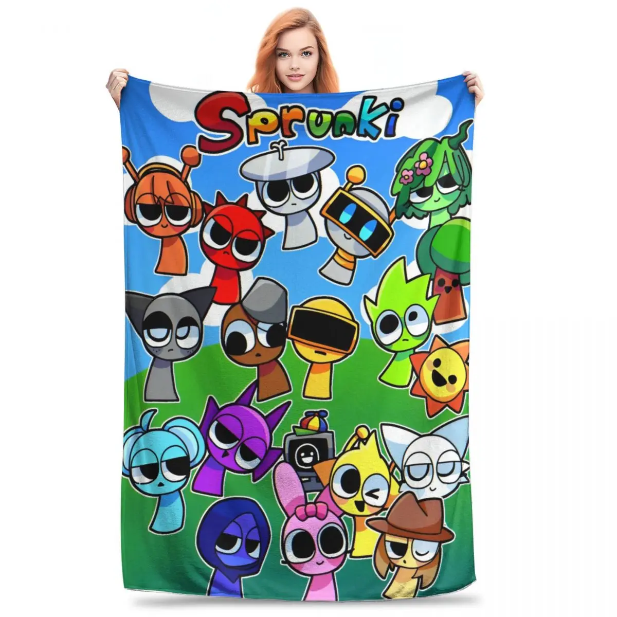 

Sprunki Blanket Super Soft Cozy Throw Blankets for Couch 50x60 Inch Multiple Sizes Bedspread