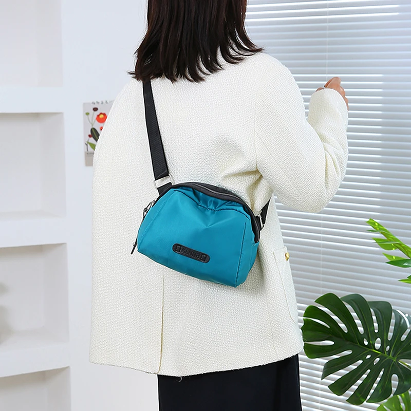 Vento Marea Shell Small Shoulder Bag For Women 2023 New Nylon Wide Strap Crossbody Bag Quality Soft Waterproof Cross Body Purses