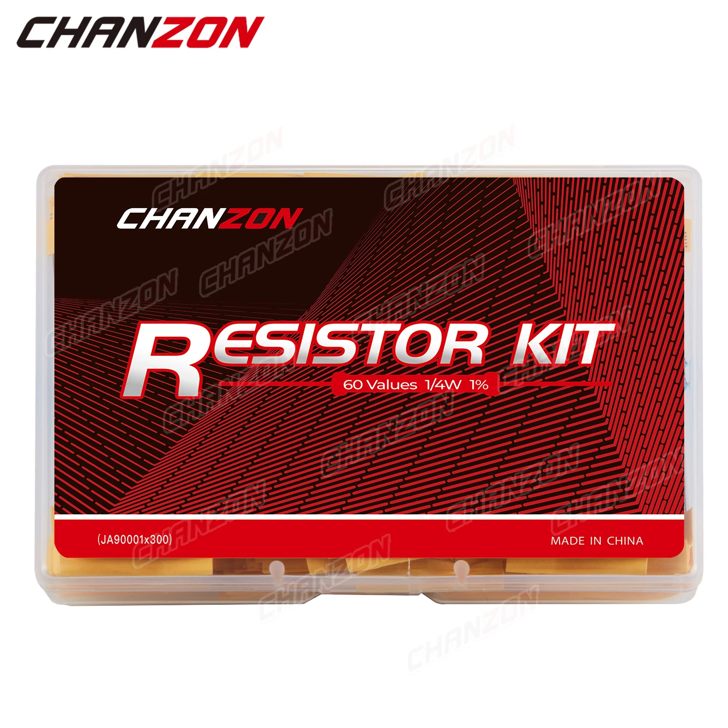 Kit resistori a film metallico da 60 valori 1/4 W 1% 300 pezzi 1 ohm - 4,7 M ohm 1/4 Watt W Assortimento di set di resistenze MF ad alta precisione