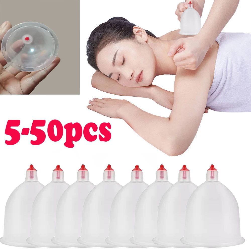 

5-50Pcs Disposable Cupping Cups for Massage Health Care Home Use Plastic Vacuum Suction Beauty Spa Portable Massager Device