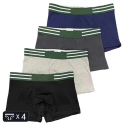 4Pcs/Lots Boxer Men's Panties Underpants Pure Cotton Male Comfortable Breathable Man Boxershorts Sexy Underwear For Men M-2XL