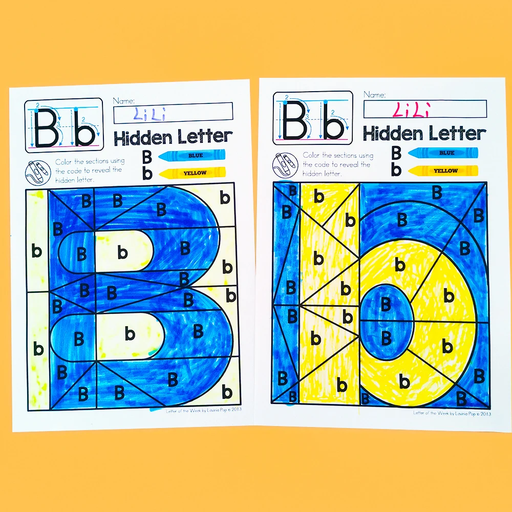 Hidden Alphabet Letters: Upper and Lower Case Letter Identification Activity Worksheets learning workbook