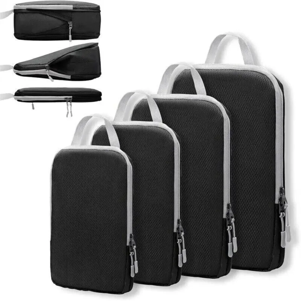 Impermeável Vestuário portátil Bolsa de compressão Grande Capacidade Bagagem Estojo de armazenamento Multiuso Travel Bag, Novo, 4pcs por conjunto