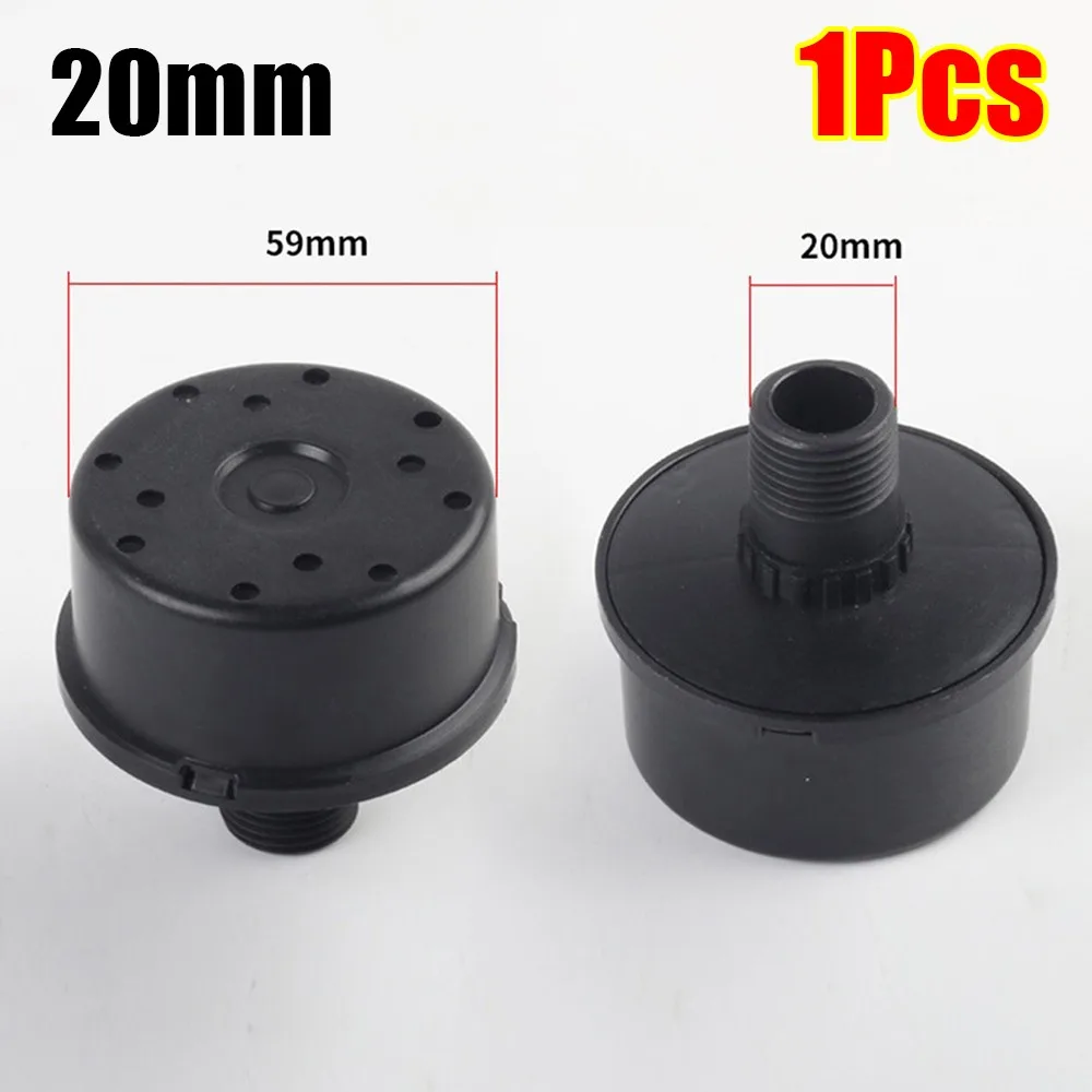1Pcs Durable 16/20mm Filter Male Thread Air Compressor Intake Air Compressor Muffler Black Pneumatic Tool Accessory Noise