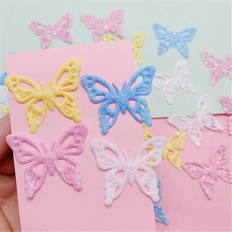 Crafts Patches Padded Appliques Glittered Hairpin Handmade Butterfly Hair Barrettes Accessories for Hair Clip