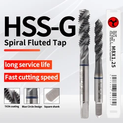 BOSS TAPS HSS-G JIS Standard Spiral Fluted Tap M2 M2.5 M3 M4 M5 M6 M7 M8 M10 M12 Machine Screw Thread Taps For Stainless Steel