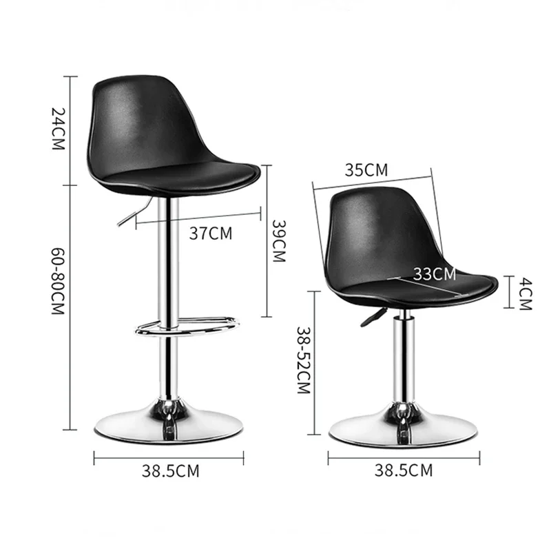 Aço inoxidável Arquiteto Bar Cadeiras, Mobiliário moderno, Pedal Counter Stool, Chaise Lounge ajustável, Luxo acessível