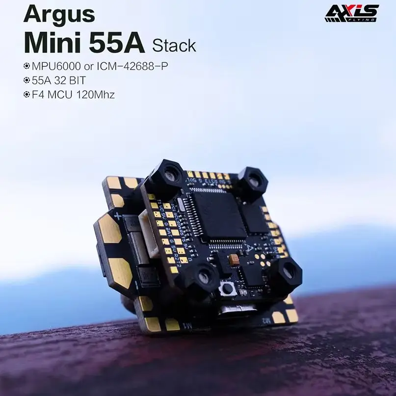 AXISFLYING Argus-Mini 55A Stack F7 Pro Flight Controller MPU6000 / ICM-42688-P 55A ESC for RC FPV Freestyle Drones