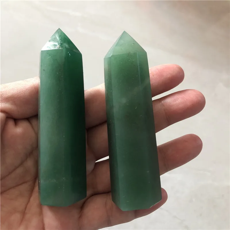 Metaphysical Crystal Powerful Green Aventurine Stone Obelisk Wands Point for Fengshui and Display