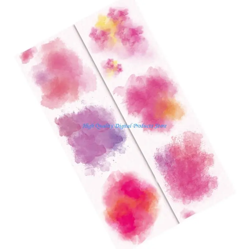 스크랩북을위한 U2JE 수채화 장식 마스킹 테이프 50mmx2m