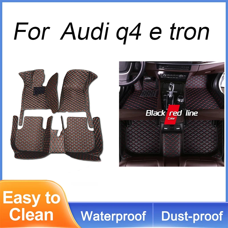 Car Floor Mats For Audi q4 e tron 2022 DropShipping Center Auto Interior Accessories Leather Carpets Rugs Foot Pads