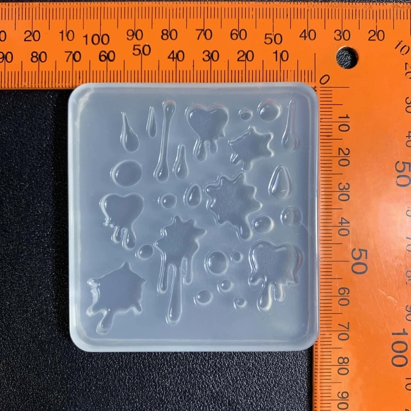 ZB91 Silicone Epoxy Resin Hollow Mold for Keychain Pendant Jewelry Making