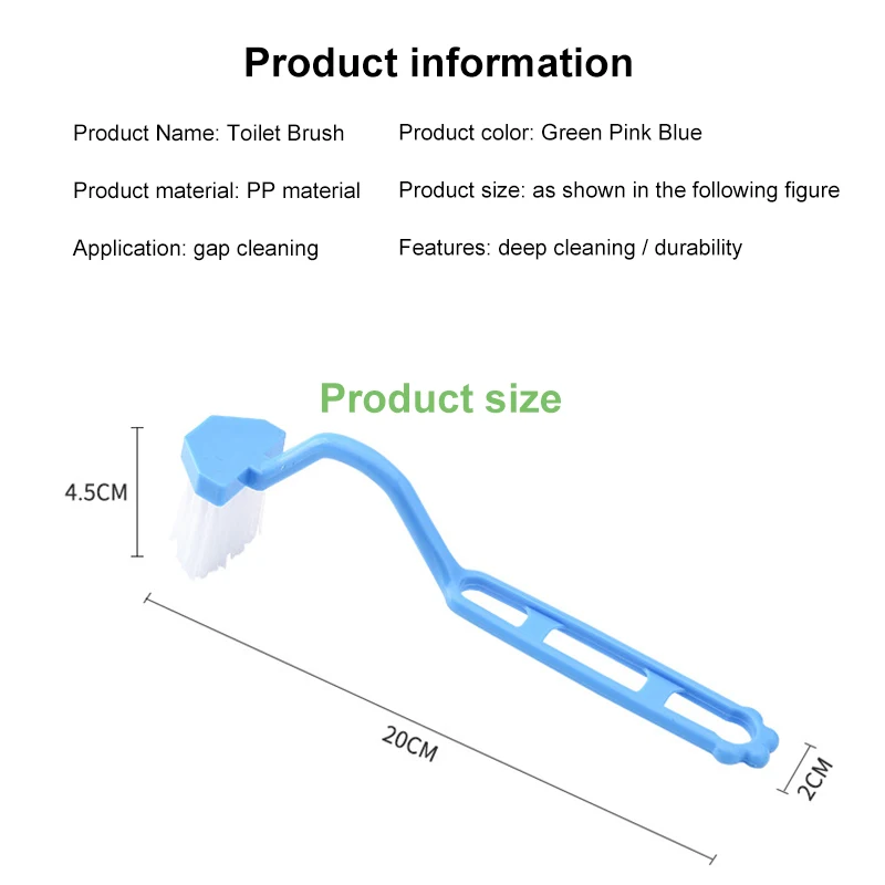 Szczotka do czyszczenia szczelin Szczotka do czyszczenia martwych narożników kuchennych Mała szczotka do toalety Szczotka do czyszczenia w kształcie