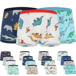 Boys Boxer Briefs Kids Cotton Underwear Baby Boy Underpants Teenager Dinosaur Cartoon Print Soft Children Panties 2-15Y 2024 New
