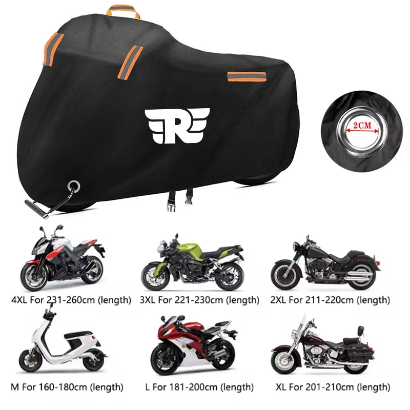 Motorcycle Cover Waterproof Outdoor Scooter UV Protector Dust Rain Cover For Royal Enfield Bullet/Meteor/Classic 350 500