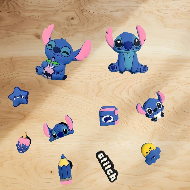 

10Pcs Lilo & Stitch PVC cartoon Crocodile charms shoes for kids buckle clogs DIY cute holiday gifts Crocodile charms