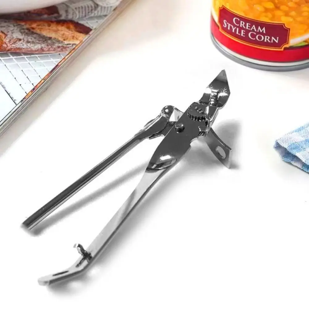 

Bottle Opening Aid Stainless Steel Can Opener Manual Hard Tin Opener 2 in 1 Labor-saving Can Piercer Camping