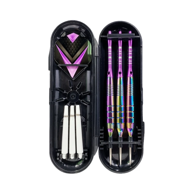 

3Pcs/pack 22g Steel Tip Darts Sets Standard PET Flight, Aluminum Darts Shafts Steel Tip with Storage Box for Beginners