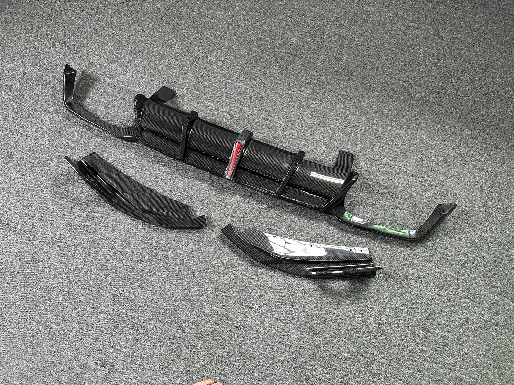 Suitable for . X3M F97 Retrofit Upgrade, Carbon Fiber Rear Diffuser, Bumper Lower Lip Replacement, Body Kit