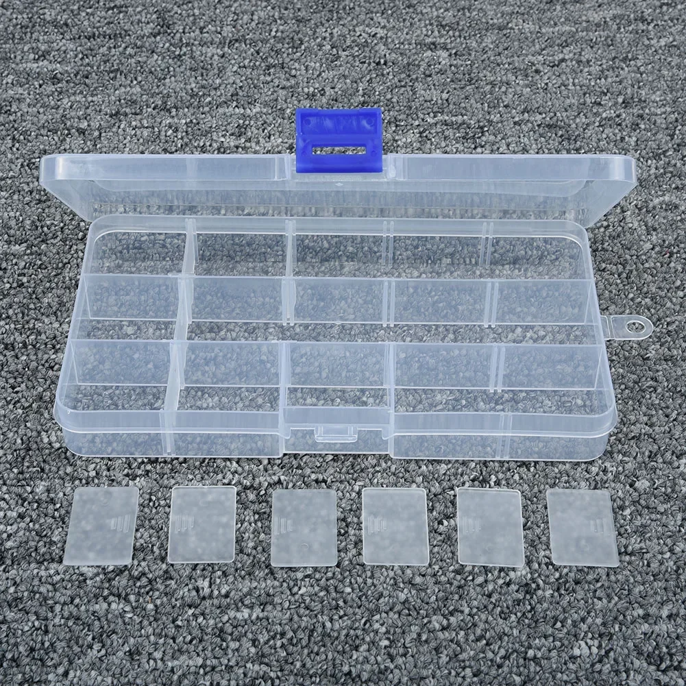 10/15/24/36 Adjustable Grids Plastic Case Portable Jewelry Organizer Storage Box Case High Capacity Transparent Storage Tool