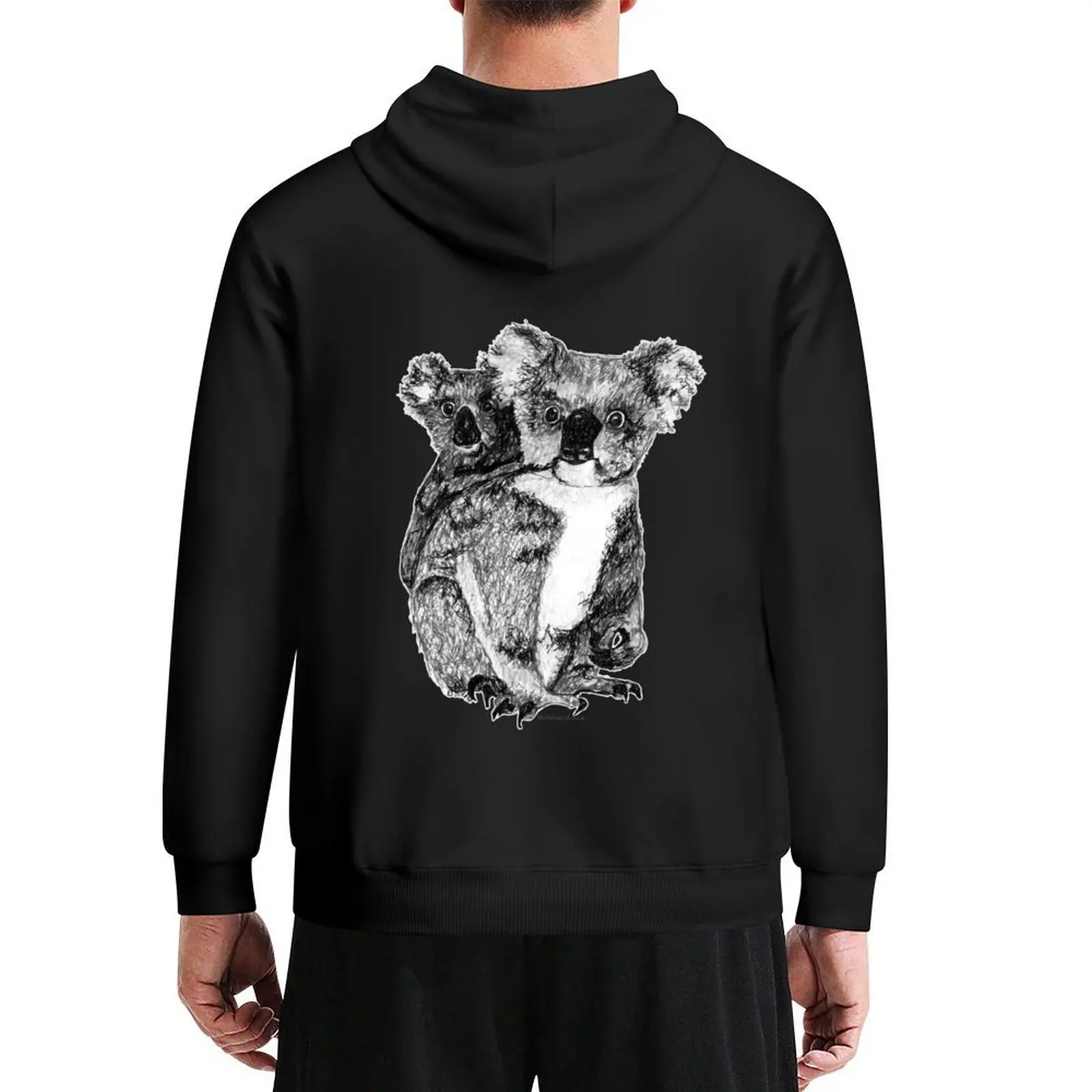 

Mumma Lee Koala and Baby Fraser Hoodie korean autumn clothes fashion men men clothes graphic t shirts men mens hoodie