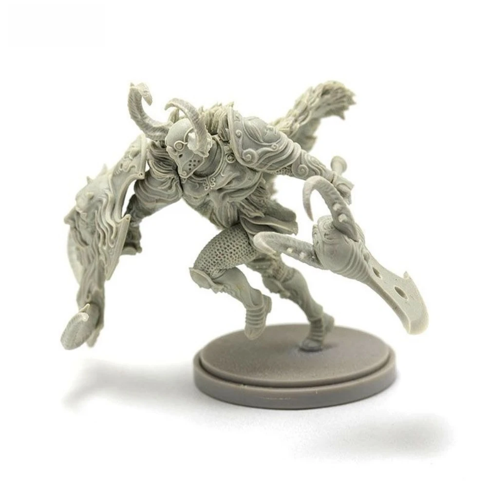 38mm  Beauty Soldier Screaming God Antelopes Alpha Armor Resin Soldier Model DIY Coloring 3D Printed Miniatures Self-assembly