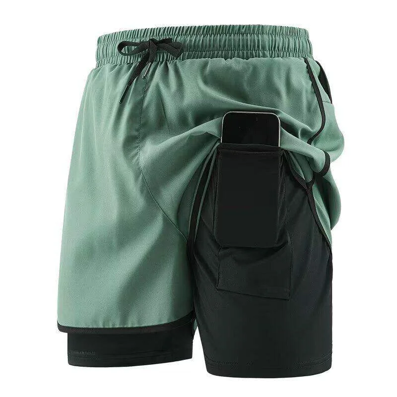 

Ice Silk Running Shorts Men's Quick Dry Breathable Basketball Training Three-quarter Length Fitness Gym Sporty Shorts Summer
