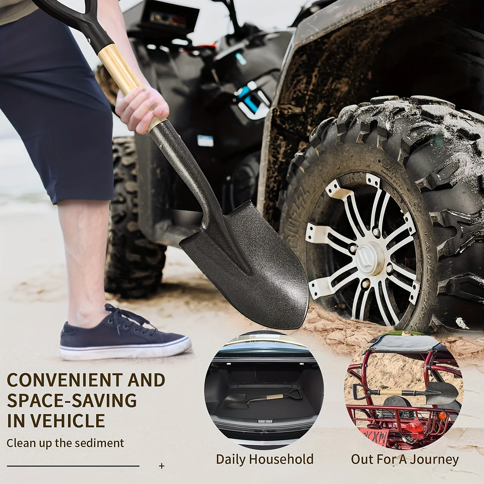 35.8/50.5 سنتيمتر حفر مجرفة المنغنيز الصلب معاول الاطفال مجرفة مقاوم للماء غير قابل للصدأ حديقة مغرفة للتخييم الشاطئ في الهواء الطلق #6