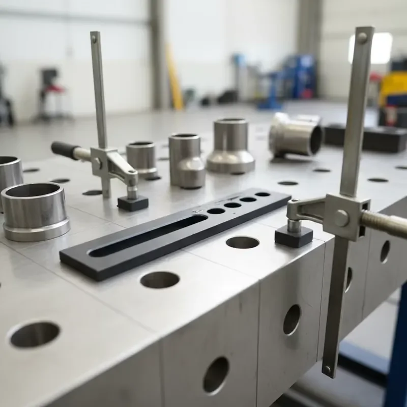 

3D Welding Platform Clamps and Positioning Flat Bar, Suitable for Industrial Parts Welding, Convenient and Efficient.