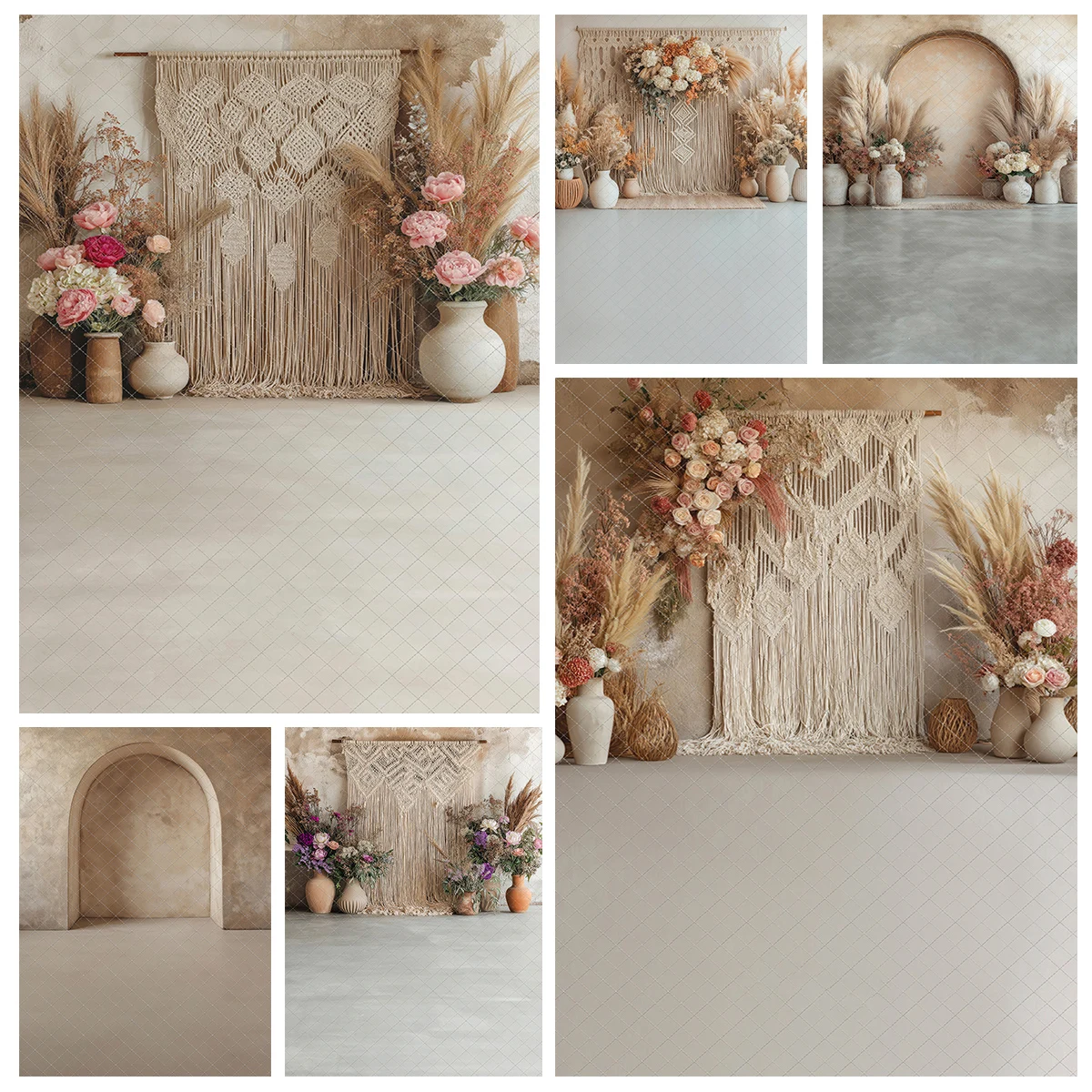 classic-bohemian-floral-backdrops-adult-pregnant-women-photostudio-archway-abstract-background-kids-baby-texture-photocall