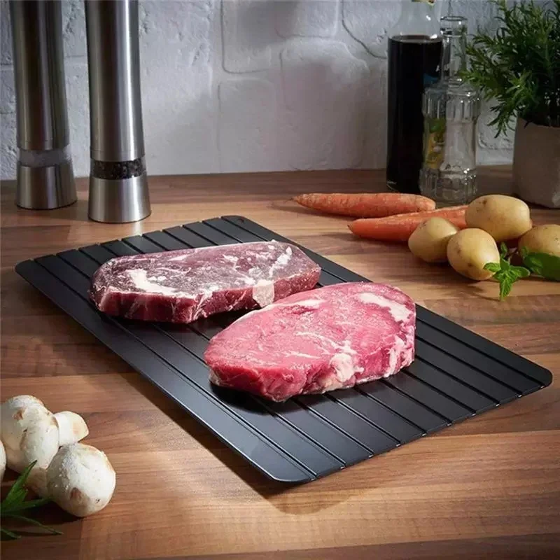 Fast Defrost Tray Fast Thaw Frozen Food Meat Fruit Quick Defrosting Plate Board Defrost Tray Thaw Master Home Kitchen Gadgets