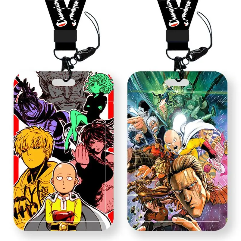 One-Punch Man Saitama Genos Tatsumak Garou Titular do cartão Criativo de alto valor impresso ônibus metrô cartão capa protetora com cordão