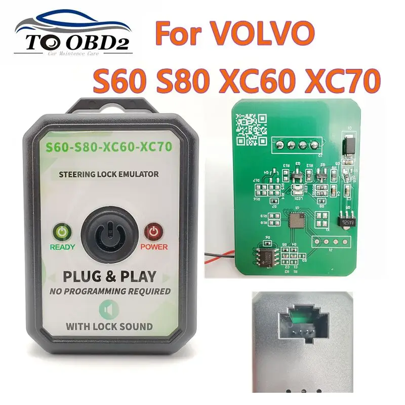 

Newest Esl Elv Universal Steering Lock Emulator For VOLVO S60 S80 XC60 XC70 With Lock Sound No Programming Plug and Play