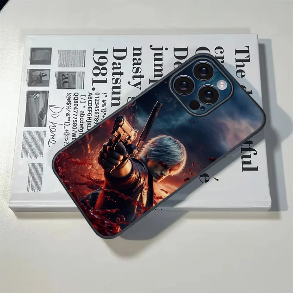 حافظة هاتف D-Devil May Cry 5 لهاتف آيفون 16 15 14 13 12 11 PRO MAX PLUS حافظة صغيرة من مادة البولي يوريثان الناعمة والصديقة للبشرة