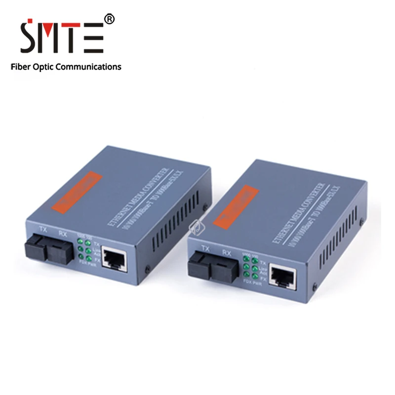 NetLink Gigabit Fiber Media Converter HTB-GS-03-40km/60km A/B 10/100/1000Mbps SC RJ45 Port Single-Mode Single Fiber Power Supply