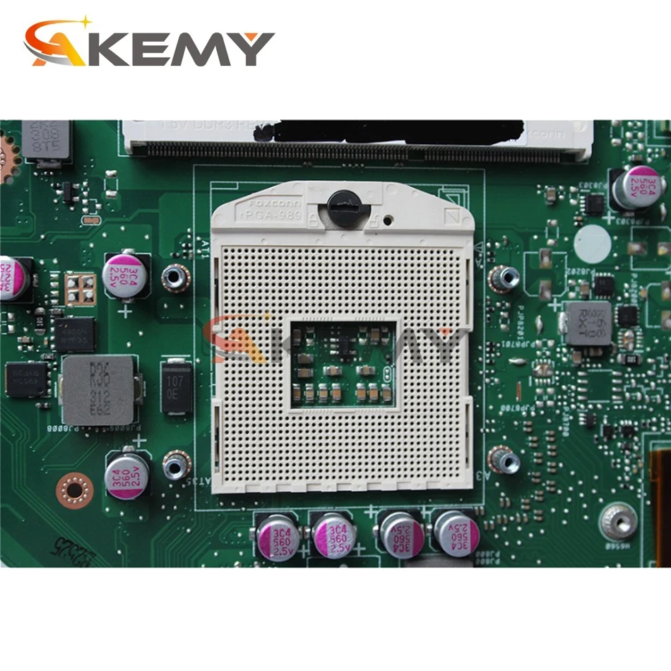 Imagem -05 - Akemy X55vd Laptop Motherboard para Asus X55vd X55v X55 Original Teste Motherboard Rev2.1 Rev2.2 Gt610m