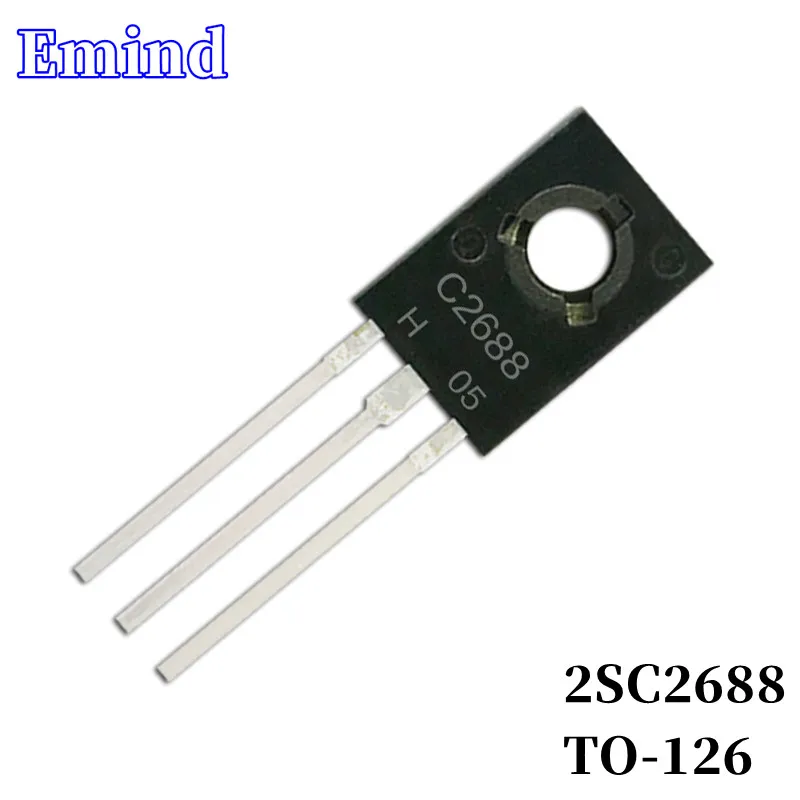 100/300/500/1000/2000Pcs 2SC2688 C2688 DIP Transistor TO-126 NPN Type 300V/400mA Bipolar Amplifier Transistor