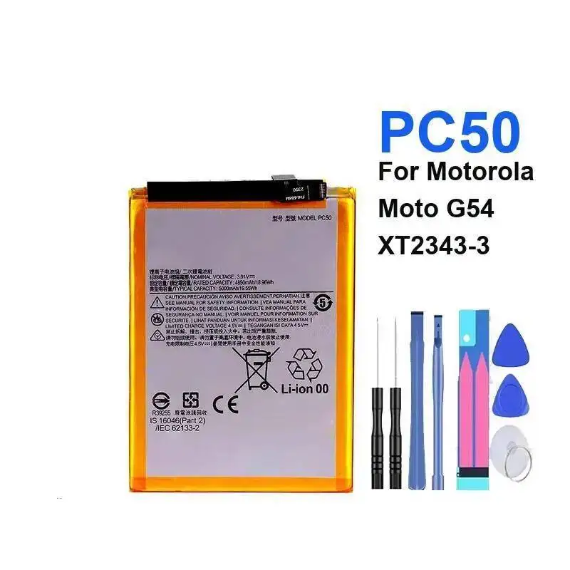 

Long Lasting Durable For Motorola G54 XT2343-3 5000Mah Mobile Phone Battery PC50