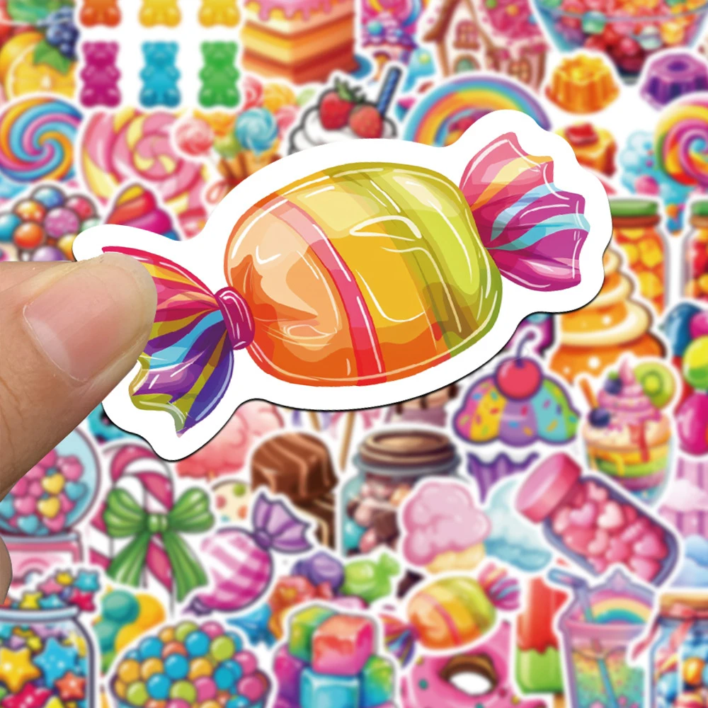 10/30/50 pçs bonito dos desenhos animados colorido doces doodle adesivos engraçados decalques diy skate telefone bagagem adesivo estético brinquedo presentes