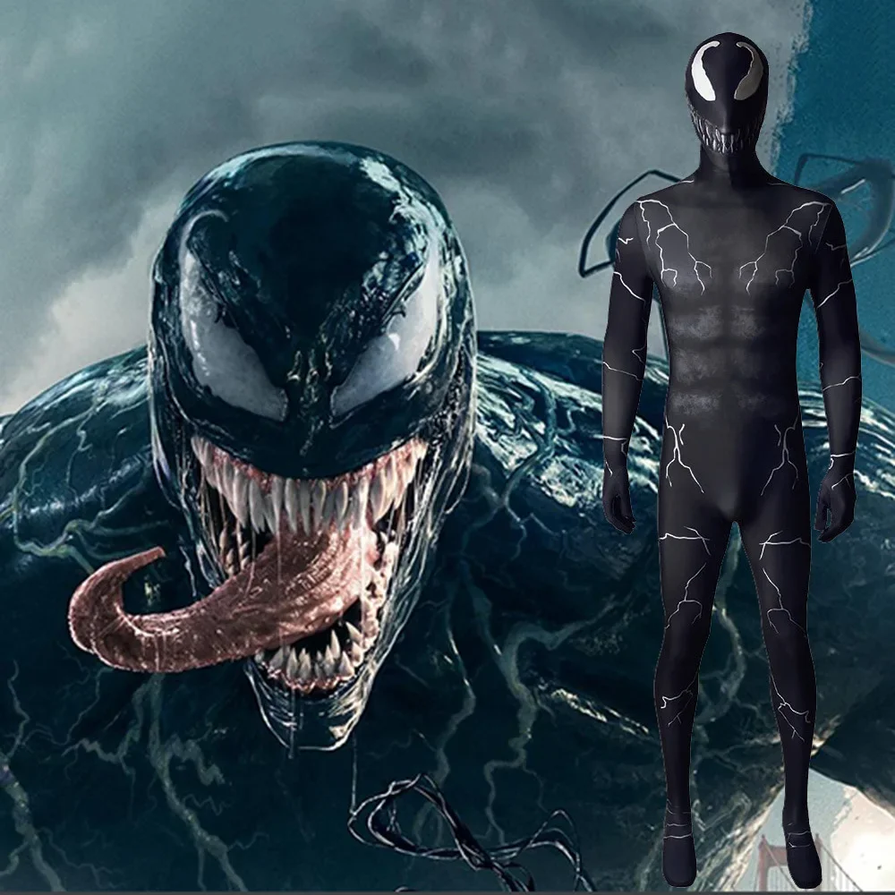 

Костюм Человека-паука Symbiont Venom, костюмы супергероя зентай для косплея, боди из спандекса, костюм на Хэллоуин Disfraces для взрослых/детей