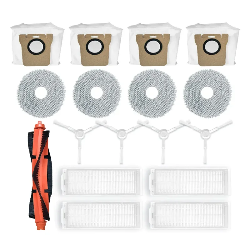 

AEE4-для Xiaomi Mijia M30 Pro, запасные части, аксессуары, основная боковая щетка, тканевый мешок для пыли, фильтр Hepa