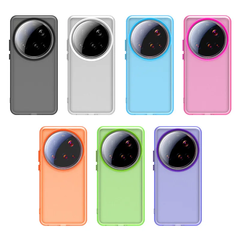 Чехол для Xiaomi 15 Ultra для Xiaomi 14 14T 15 Pro 14 15 Ultra, полупрозрачный чехол ярких цветов, матовый противоударный защитный бампер